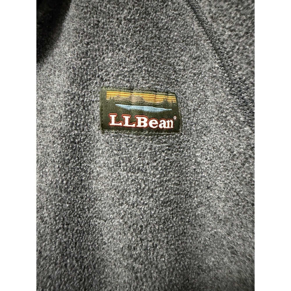 L.L.Bean Mountain Classic Fleece Quarter Zip Pullover Gray Blue Men’s Large - Picture 4 of 9